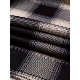 Autumn and Winter Thickened Fleece-Lined Men's Classic Outdoor Casual Home Office Wrinkle-Resistant Plaid Shirt with Multiple Pockets