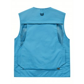 Men's Custom Logo Tactical Vest with ized Logo Printing - Heavy-Duty Multi-Pocket -Grade Vests for Outdoor,, - All-Season Wear (, MOLLE System Compatible, Durable Vest) - Add Your Logo