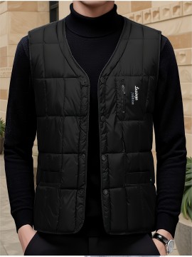 Elson OBM Men'S Warm Vest - 100% Polyester Sleeveless Layering Piece for Outdoor Casual Wear