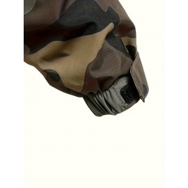 [Camo Jacket] Lightweight Camo Men's Jacket | Durable Polyester, Machine Washable, Zip-Up with Pockets for Fishing, Hiking, Outdoor & Sports - Casual Hooded Coat