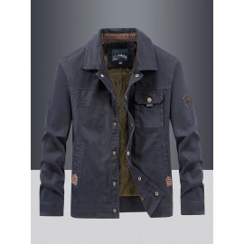 [Lightweight Jacket] Lightweight Nylon Men's Casual Work Jacket | 100% Nylon, 600 Grams, Multi-Pocket Button Design, Machine Washable, Suitable for Outdoor Use in Spring And Autumn with a Collar