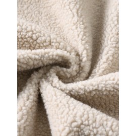 [Heavyweight Winter Jacket] Winter Heavyweight Men's Jacket | Corduroy Texture, Fleece Lining, Flip Collar, Double Pockets, Single-Button Closure, Machine Washable Polyester, Regular Fit Casual Outerwear