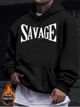 Printed with Savage Drawstring Pocket, This Casual And Fashionable Versatile Commuter Sports Soft Print Universal Long Sleeved Comfortable Sweatshirt Is Suitable for Spring, Autumn, And Winter Leisure with Thick Fleece Hoodies.