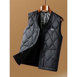 FORTEI 90 Duck Down Winter Warm V-neck Quilted Vest Inner Jacket Men's Vest 3F5061643331
